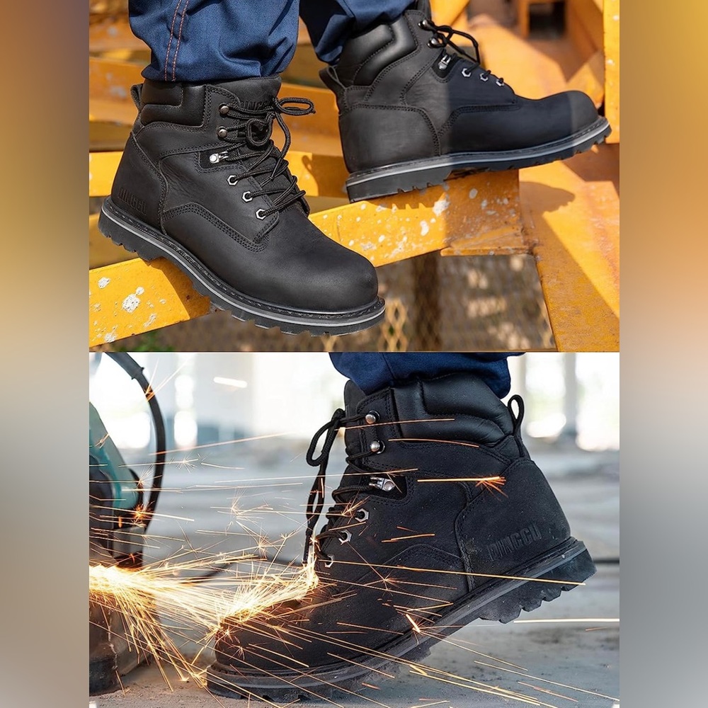 NWT Men’s Steel Toe Safety Work Boots